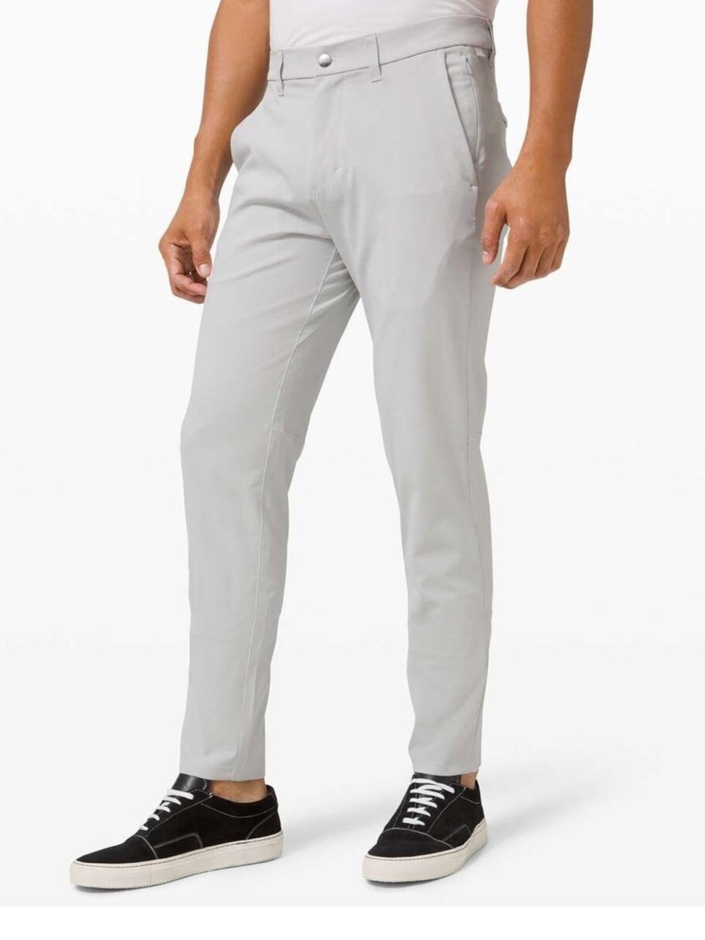 Lululemon Commission Slim Fit Ventlight Pant Mens 31 Light Gray Mesh Breathable